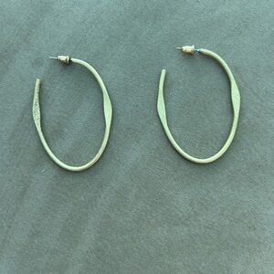 Gold Metallic Hoop Earrings